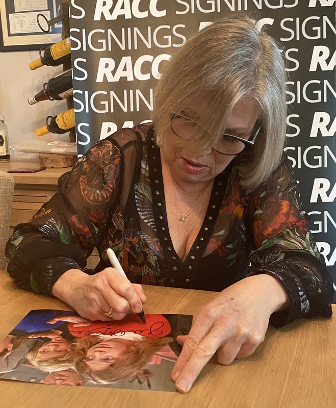 Julie Dawn Cole Signing Autograph for RACC Autograph Collector Framing History