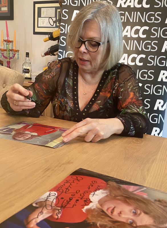 Julie Dawn Cole Signing Autograph for RACC Autograph Collector Framing History