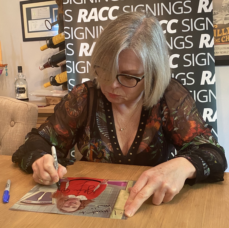 Julie Dawn Cole Signing Autograph for RACC Autograph Collector Framing History