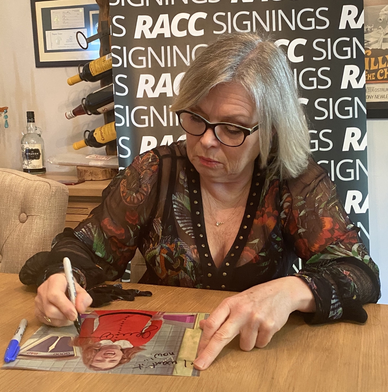 Julie Dawn Cole Signing Autograph for RACC Autograph Collector Framing History