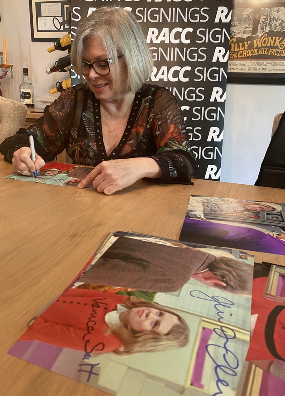 Julie Dawn Cole Signing Autograph for RACC Autograph Collector Framing History