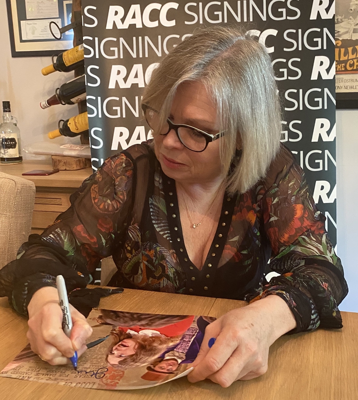 Julie Dawn Cole Signing Autograph for RACC Autograph Collector Framing History