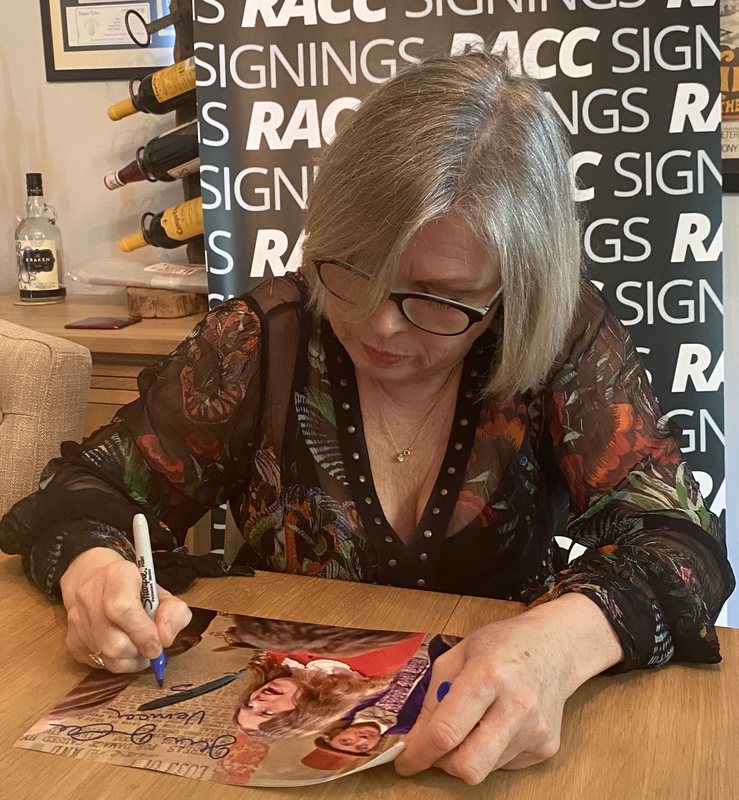 Julie Dawn Cole Signing Autograph for RACC Autograph Collector Framing History