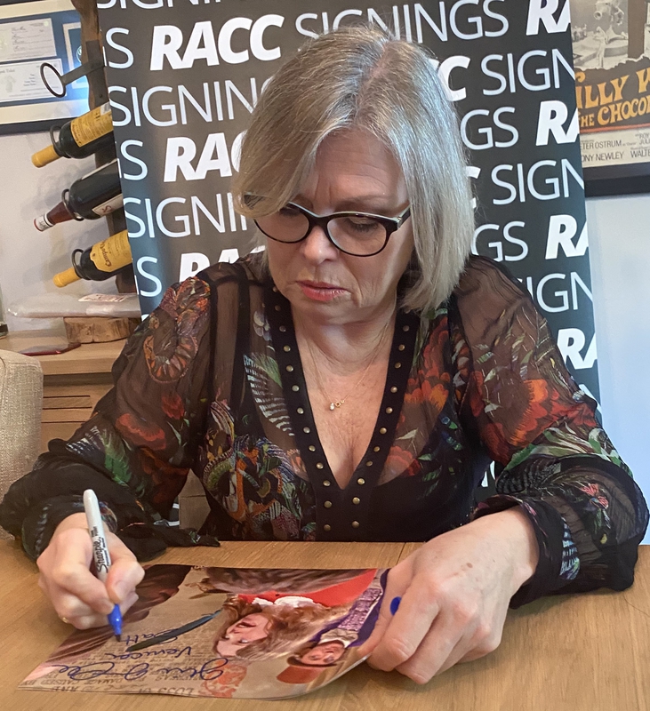 Julie Dawn Cole Signing Autograph for RACC Autograph Collector Framing History