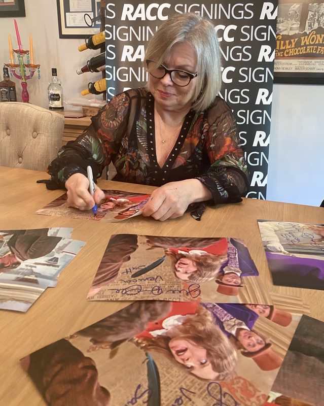 Julie Dawn Cole Signing Autograph for RACC Autograph Collector Framing History