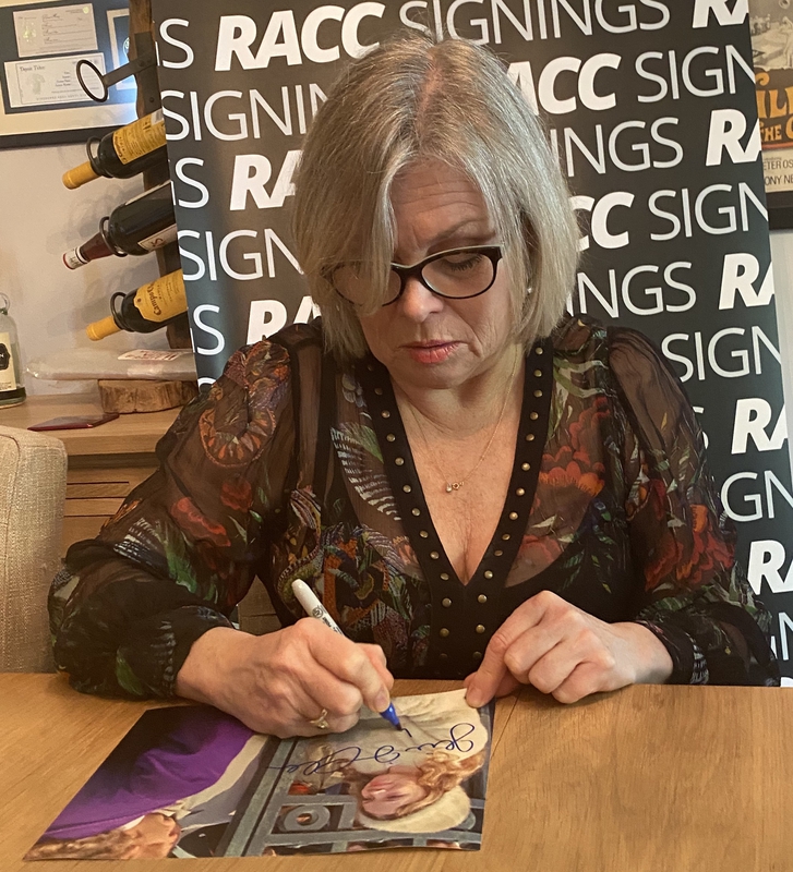 Julie Dawn Cole Signing Autograph for RACC Autograph Collector Framing History