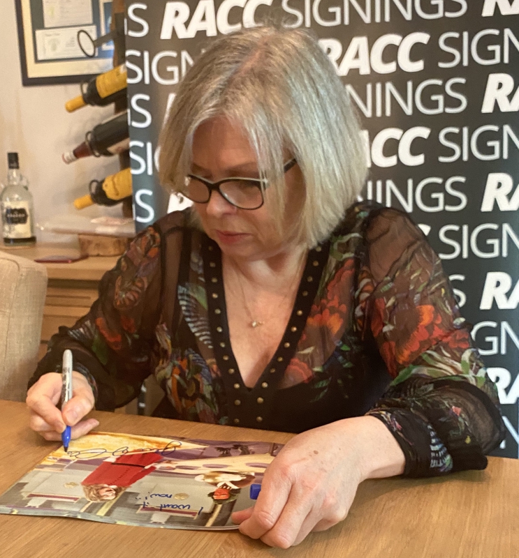 Julie Dawn Cole Signing Autograph for RACC Autograph Collector Framing History