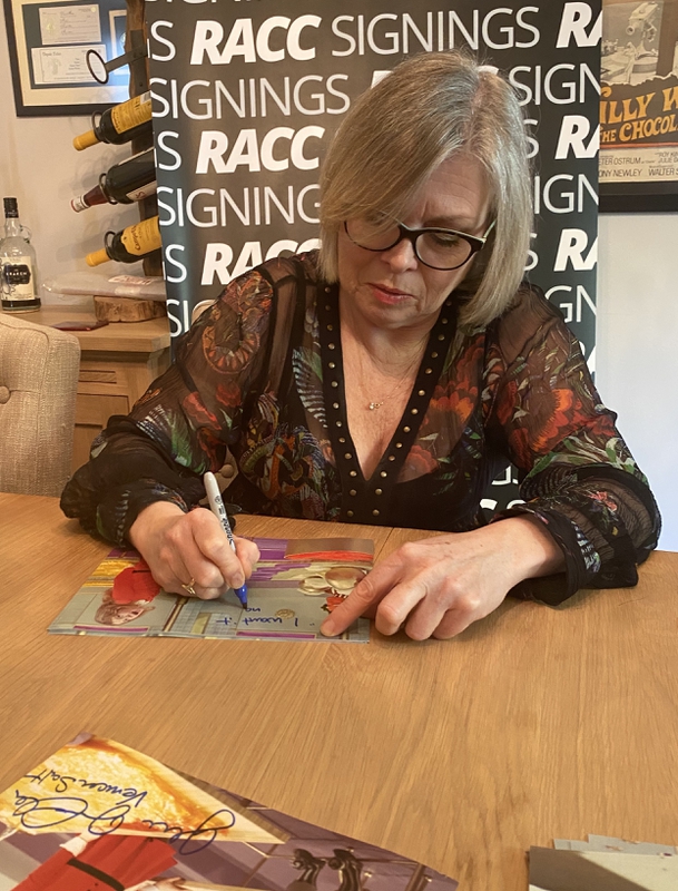 Julie Dawn Cole Signing Autograph for RACC Autograph Collector Framing History