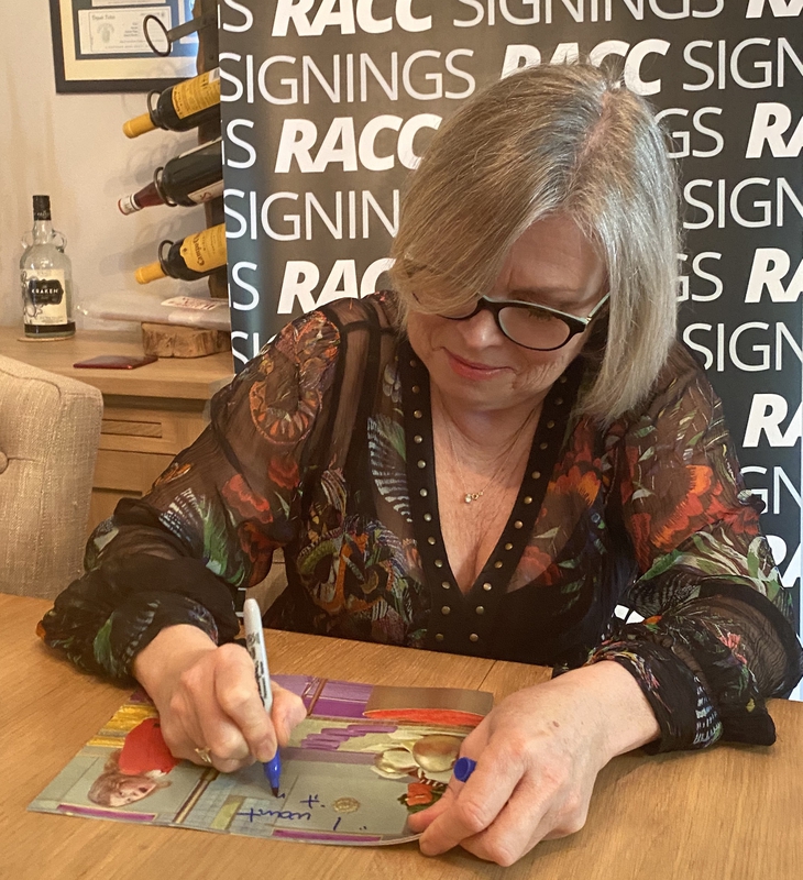 Julie Dawn Cole Signing Autograph for RACC Autograph Collector Framing History