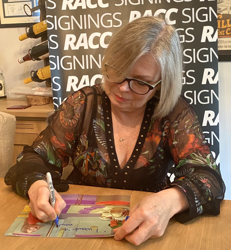 Julie Dawn Cole Signing Autograph for RACC Autograph Collector Framing History