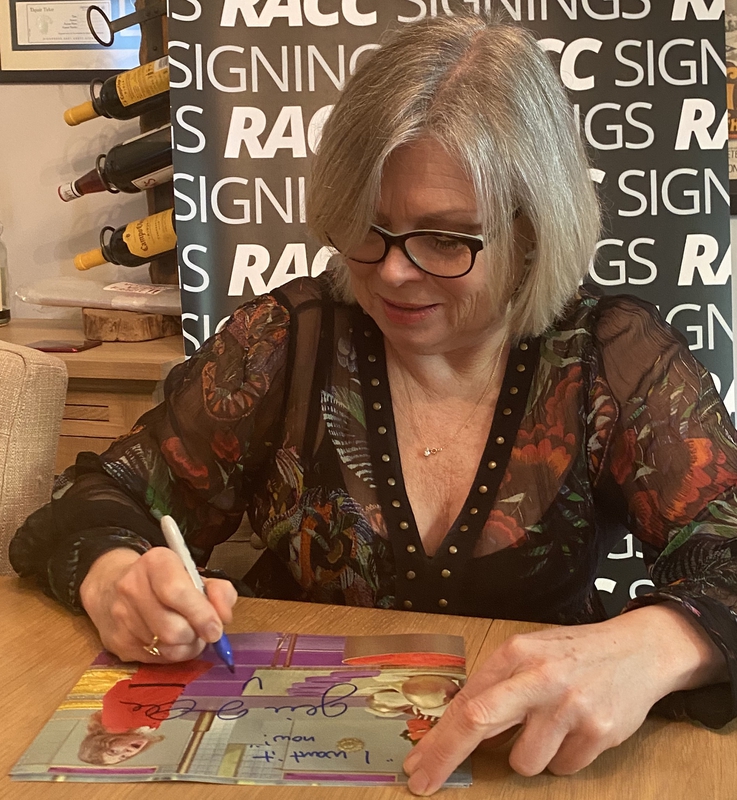 Julie Dawn Cole Signing Autograph for RACC Autograph Collector Framing History