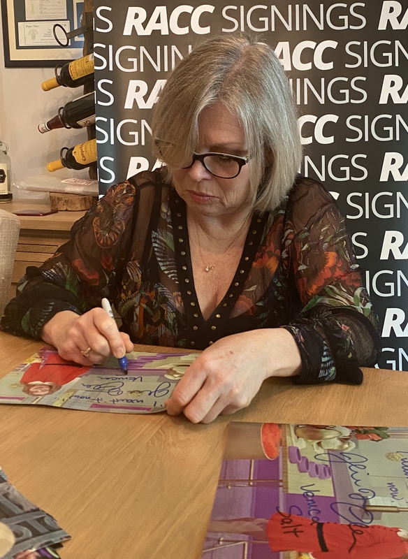 Julie Dawn Cole Signing Autograph for RACC Autograph Collector Framing History