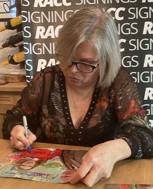 Julie Dawn Cole Signing Autograph for RACC Autograph Collector Framing History