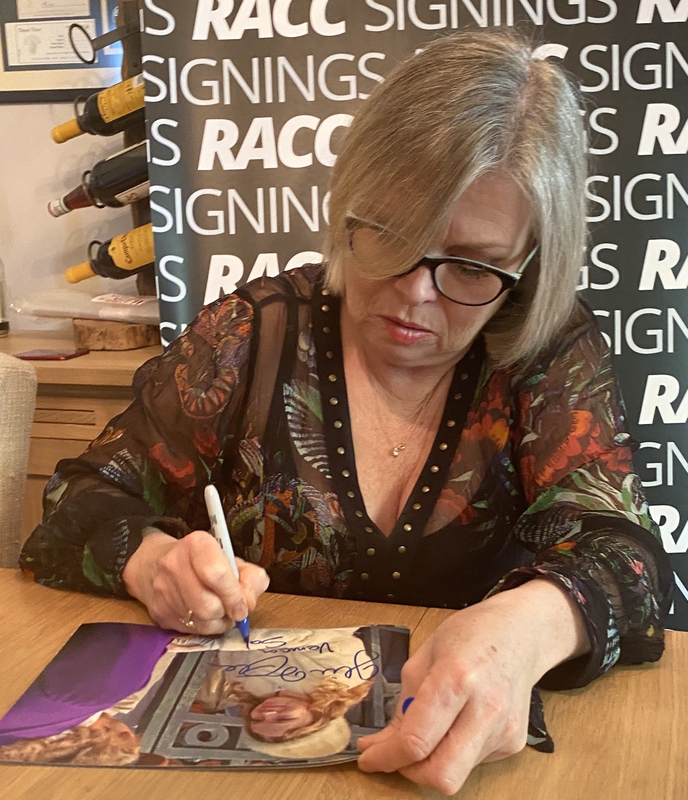 Julie Dawn Cole Signing Autograph for RACC Autograph Collector Framing History