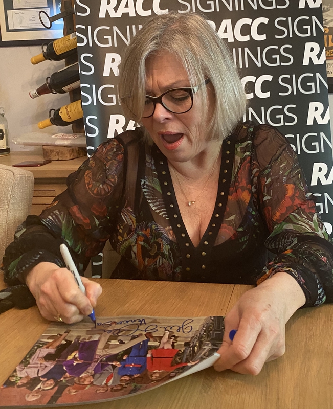 Julie Dawn Cole Signing Autograph for RACC Autograph Collector Framing History