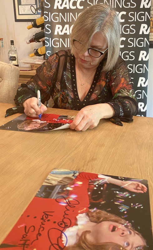 Julie Dawn Cole Signing Autograph for RACC Autograph Collector Framing History