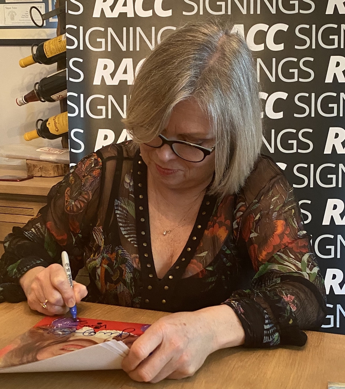 Julie Dawn Cole Signing Autograph for RACC Autograph Collector Framing History