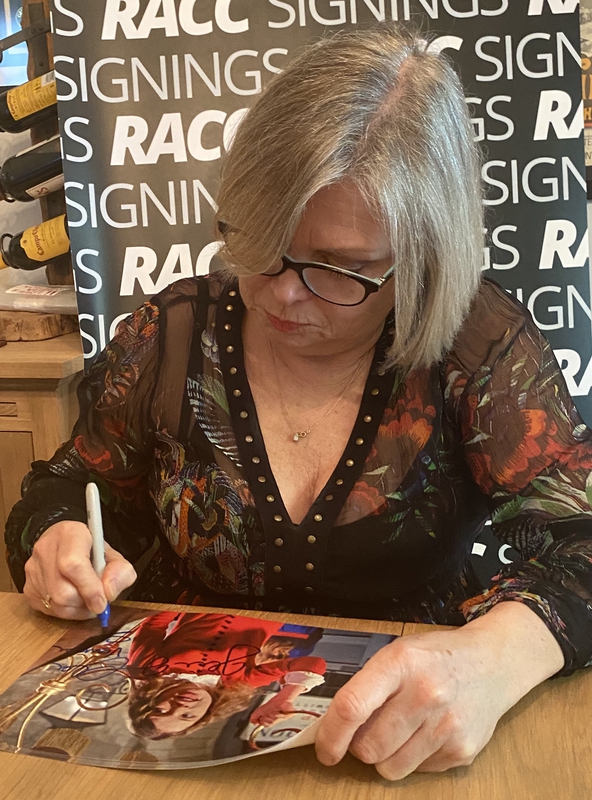 Julie Dawn Cole Signing Autograph for RACC Autograph Collector Framing History