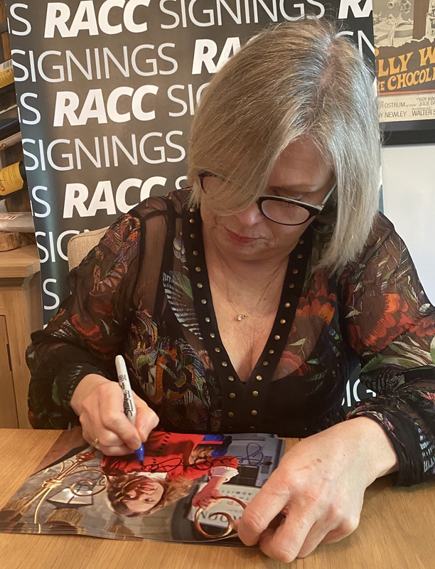 Julie Dawn Cole Signing Autograph for RACC Autograph Collector Framing History