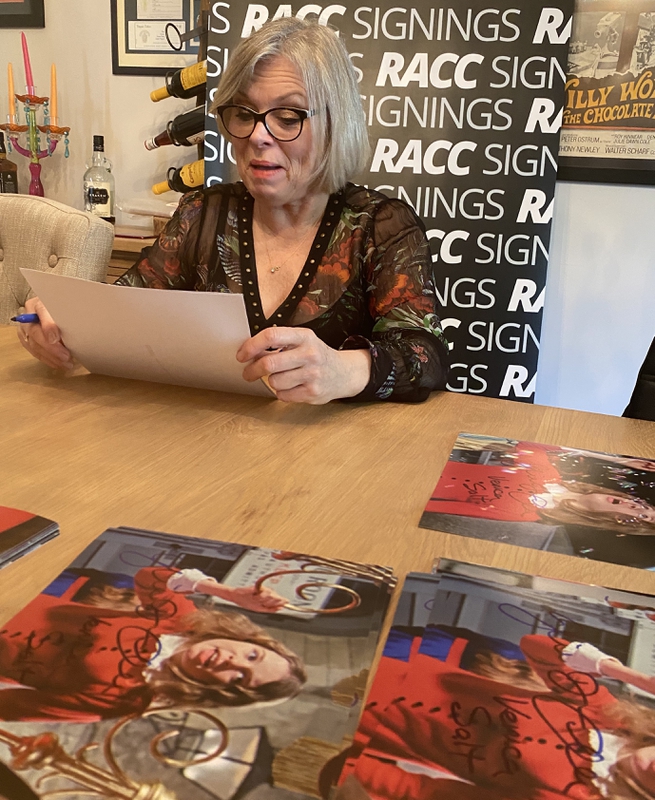 Julie Dawn Cole Signing Autograph for RACC Autograph Collector Framing History