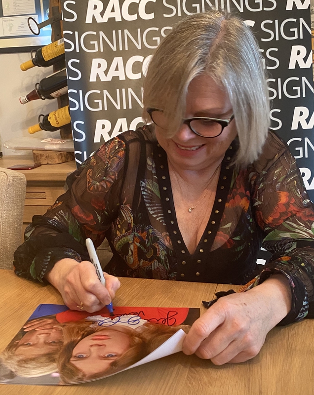 Julie Dawn Cole Signing Autograph for RACC Autograph Collector Framing History