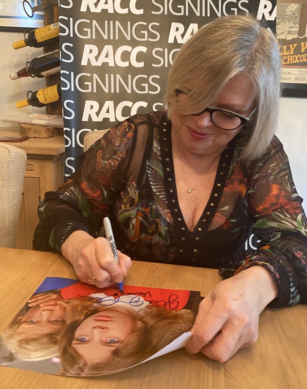 Julie Dawn Cole Signing Autograph for RACC Autograph Collector Framing History