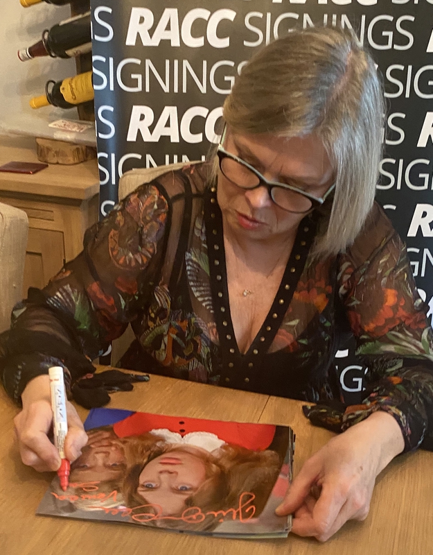 Julie Dawn Cole Signing Autograph for RACC Autograph Collector Framing History