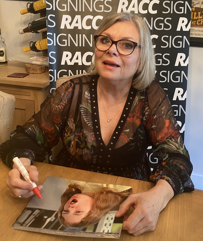 Julie Dawn Cole Signing Autograph for RACC Autograph Collector Framing History