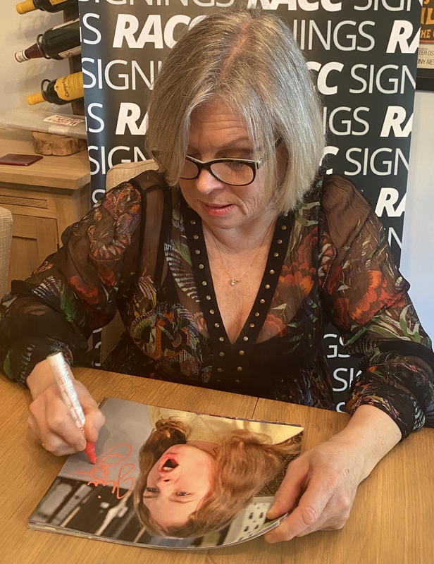 Julie Dawn Cole Signing Autograph for RACC Autograph Collector Framing History