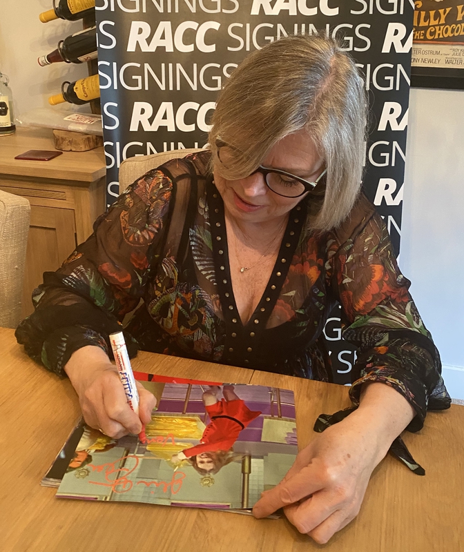 Julie Dawn Cole Signing Autograph for RACC Autograph Collector Framing History