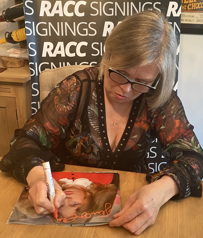 Julie Dawn Cole Signing Autograph for RACC Autograph Collector Framing History