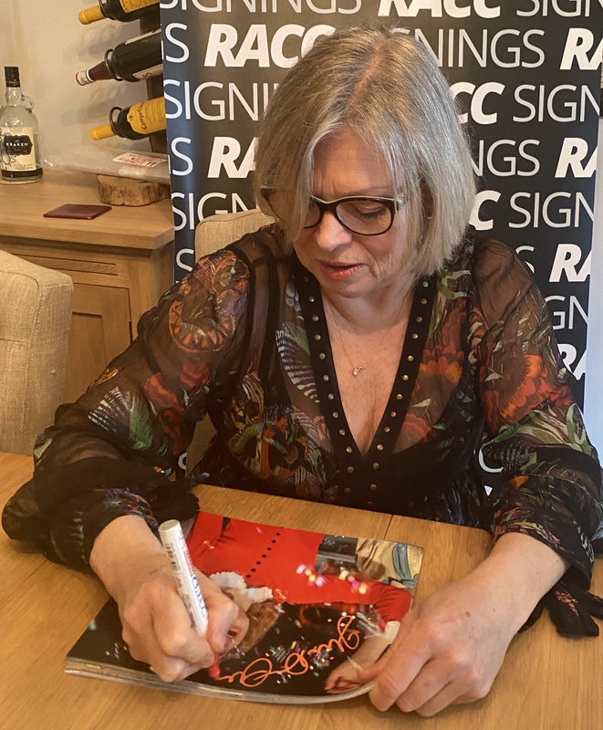 Julie Dawn Cole Signing Autograph for RACC Autograph Collector Framing History