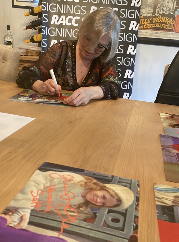 Julie Dawn Cole Signing Autograph for RACC Autograph Collector Framing History