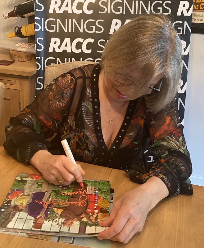 Julie Dawn Cole Signing Autograph for RACC Autograph Collector Framing History