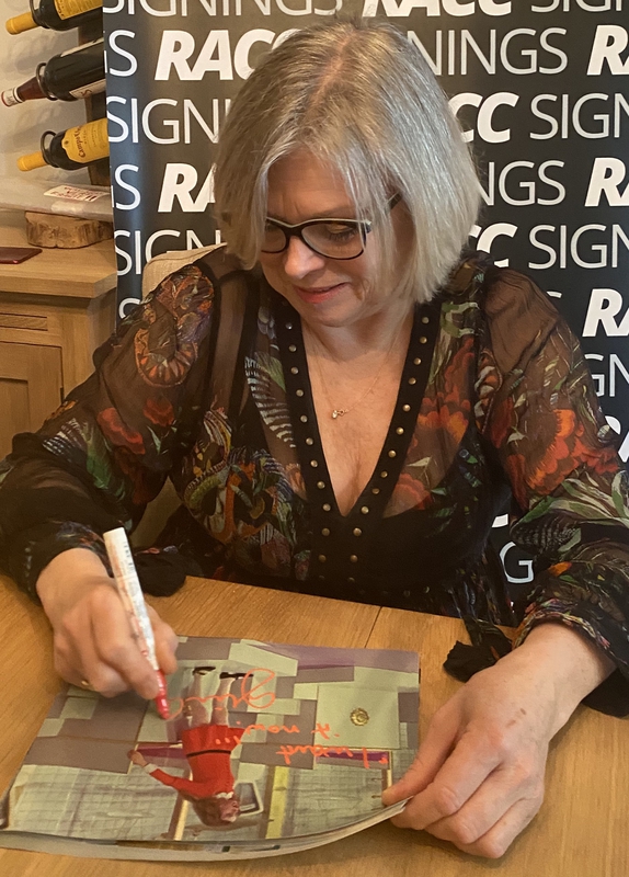 Julie Dawn Cole Signing Autograph for RACC Autograph Collector Framing History