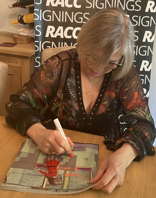 Julie Dawn Cole Signing Autograph for RACC Autograph Collector Framing History