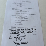 Line of Duty script page signed by Lennie James (Tony Gates)